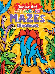 Award Junior Art Colour-in Mazes Dinosaurs