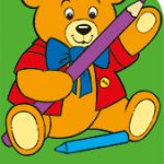 Award My First Copy Colouring Book Teddy Bear (GREEN)