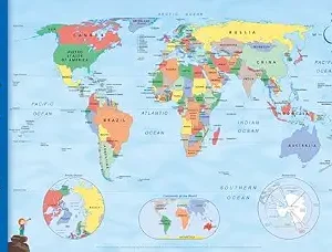 CountrIes of the World Wall Map